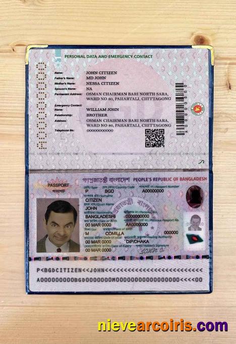 Bangladesh E Passport 2020 Present Photo Look Sample