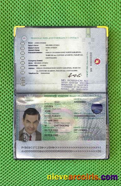 Bangladesh Passport (2013 2019) Photo Look Template