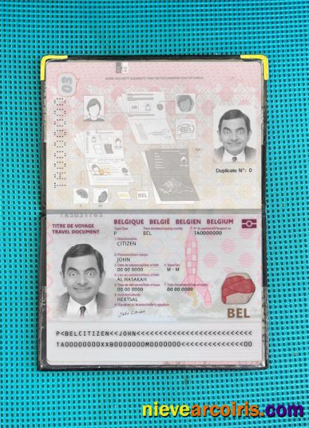 Belgium Passport 2022 Present Photolook Sample