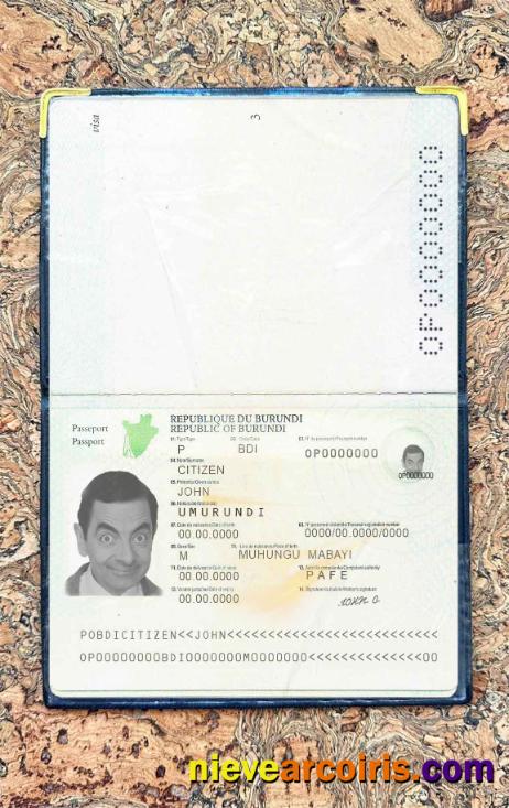 Burundi Passport (2011 2019) Photo Look Photolook