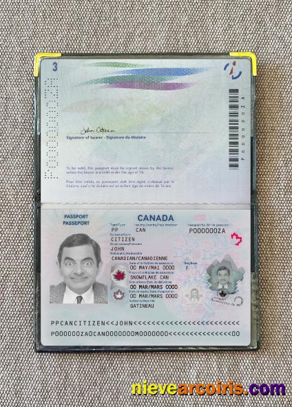 Canada Passport 2023 Present Version 2 Photolook Template