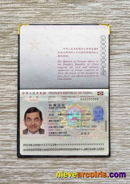 China Passport (2013 Present) Photo Look Template