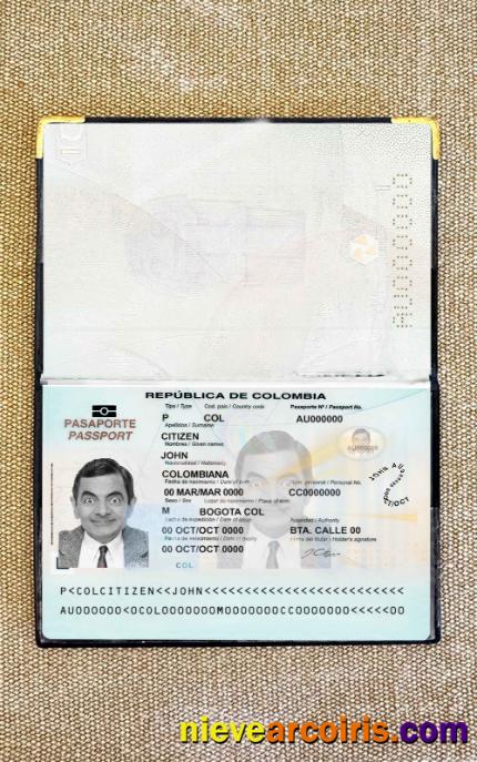 Colombia Passport (2018 Present) Photo Look Template