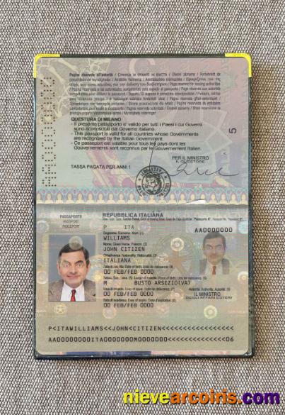 ITALY Passport Version 2 Photo Look Template