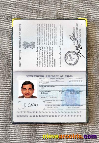 India Passport (2013 Present) Photo Look Template
