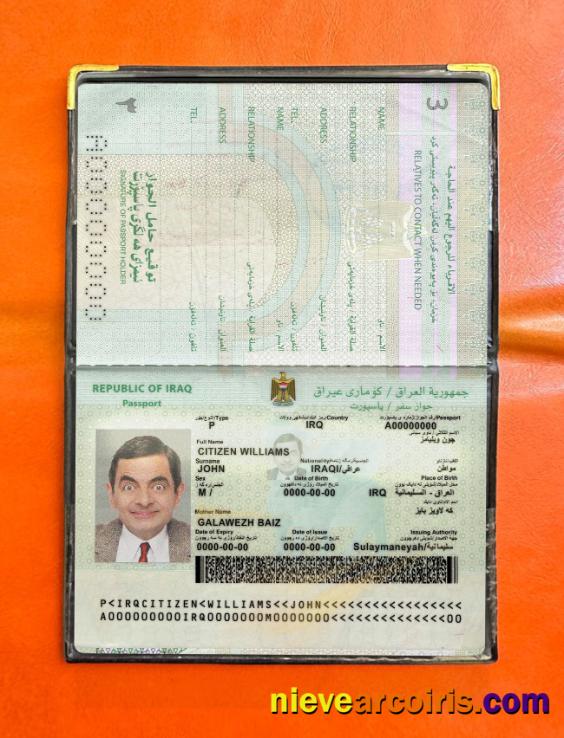 Iraq Passport 2021 Present Photolook Preview