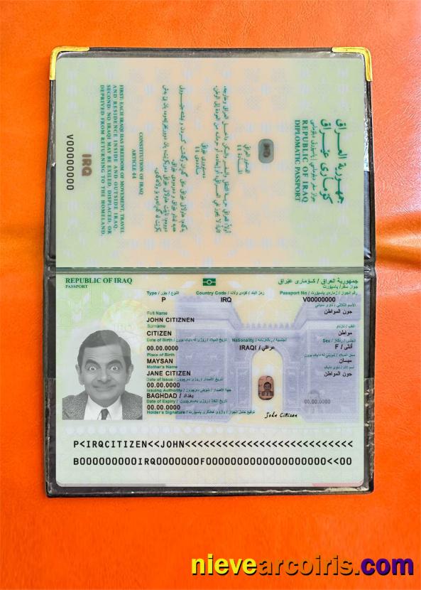 Iraq Passport 2023 Present Photolook Preview