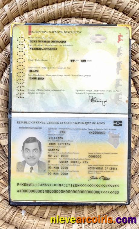 Kenya Passport (2017 Present) Photo Look Template