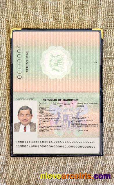 Mauritius Passport 2017 Present Photolook Photolook
