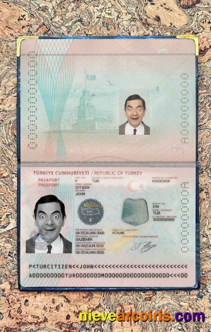 New Turkey Passport Photo Look Template