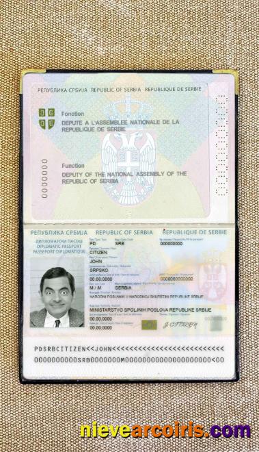 Serbia Diplomatic Passport (2008 2016) Photo Look Preview
