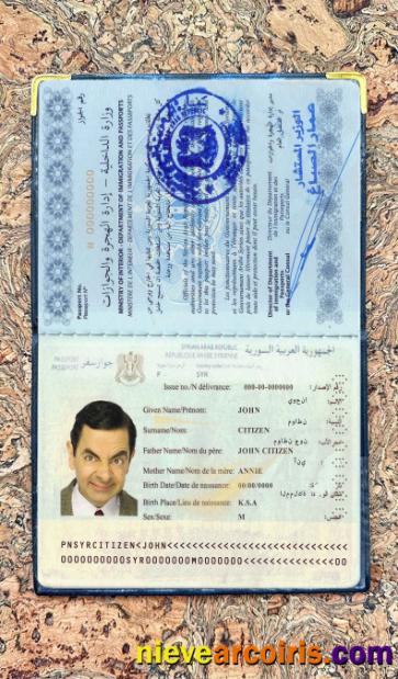 Syria Passport Photo Look Photolook