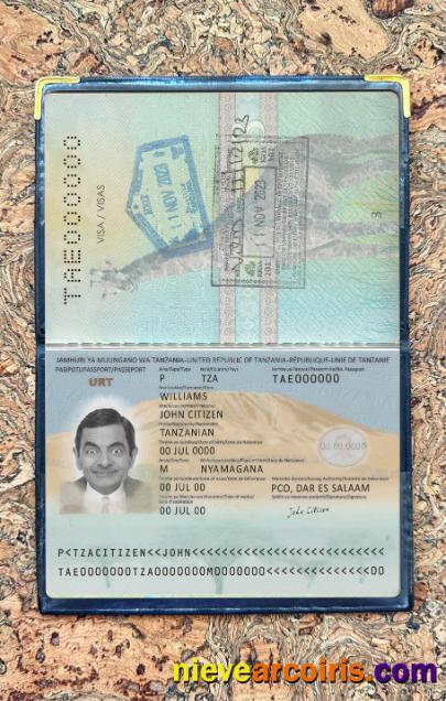 Tanzania Passport New 2019 Present Photolook Sample