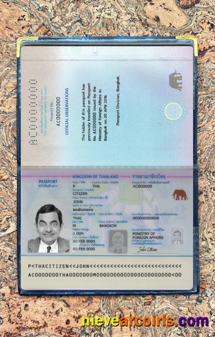 Thailand Passport New Version Photolook Photolook