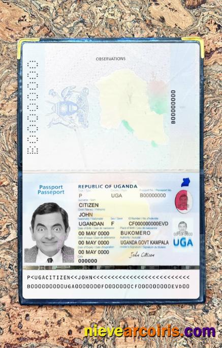 Uganda Passport 2023 Present Photolook Sample