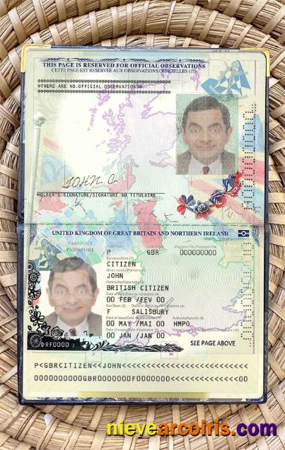 United Kingdom Of Great Britain And Northern Ireland Passport (2015 2020) Photo Look Photolook