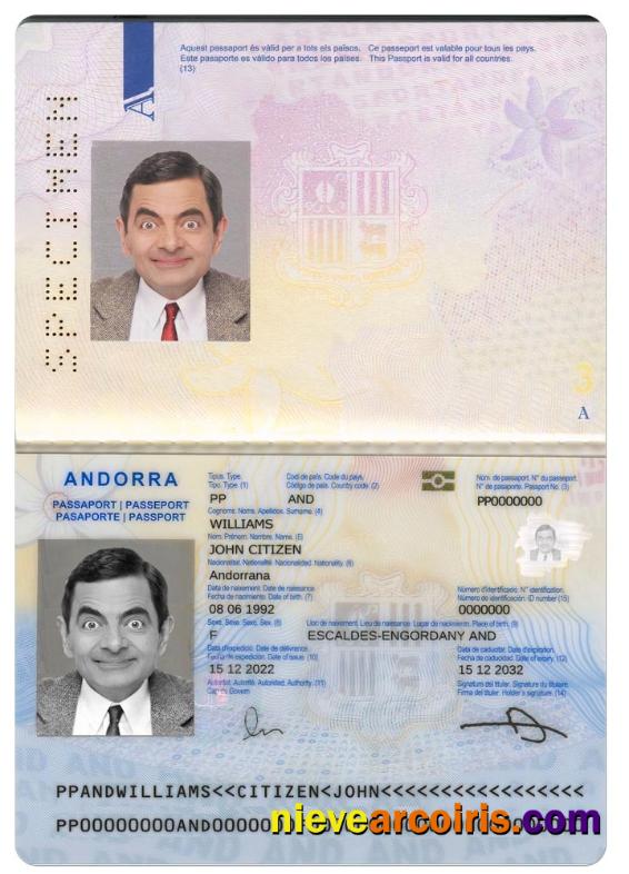 ANDORRA Passport Preview