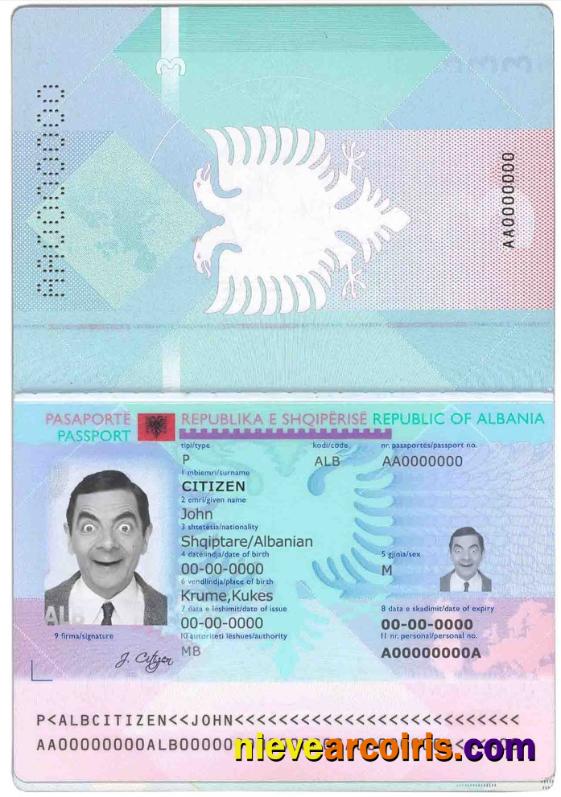 Albania Passport Preview