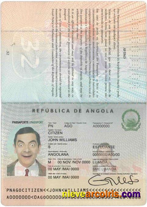 Angola Passport Photolook