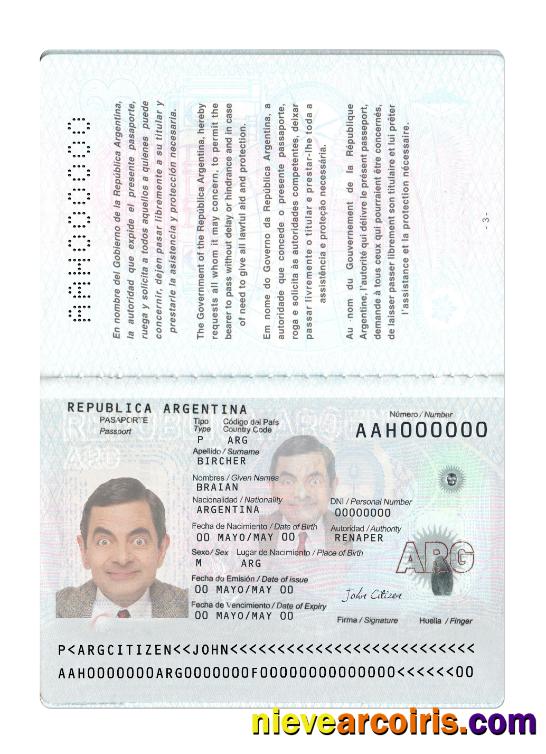 Argentina New Passport 2022 Present Photolook
