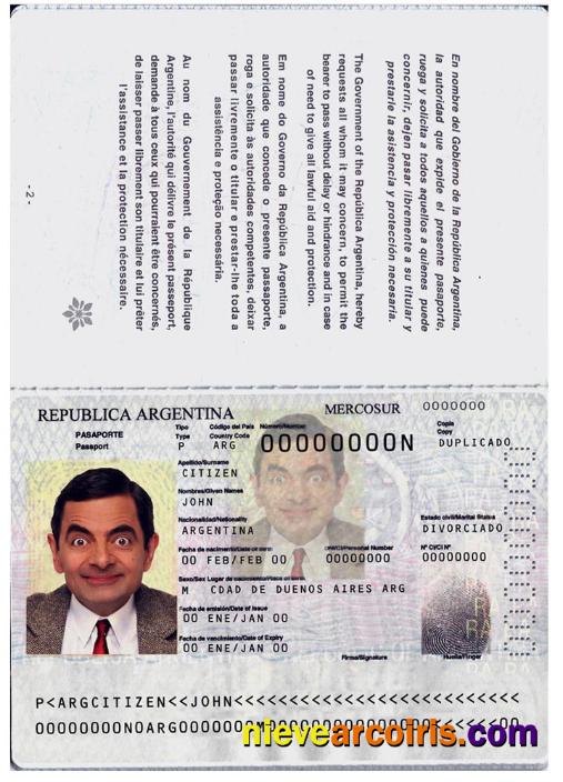 Argentina Passport Version 2 Preview