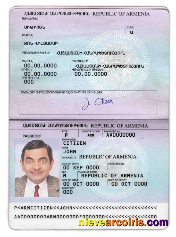 Armenia Passport Photolook
