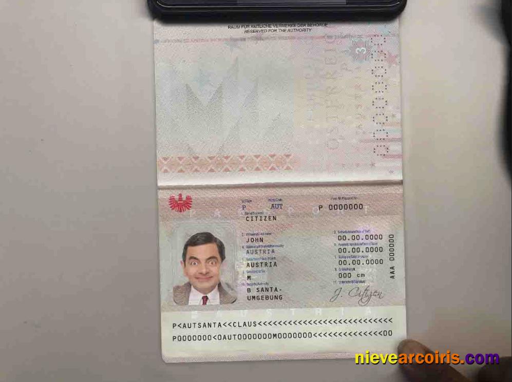 Premium Austria Passport Template In PSD Format (+ Editable PSD Photo Look)