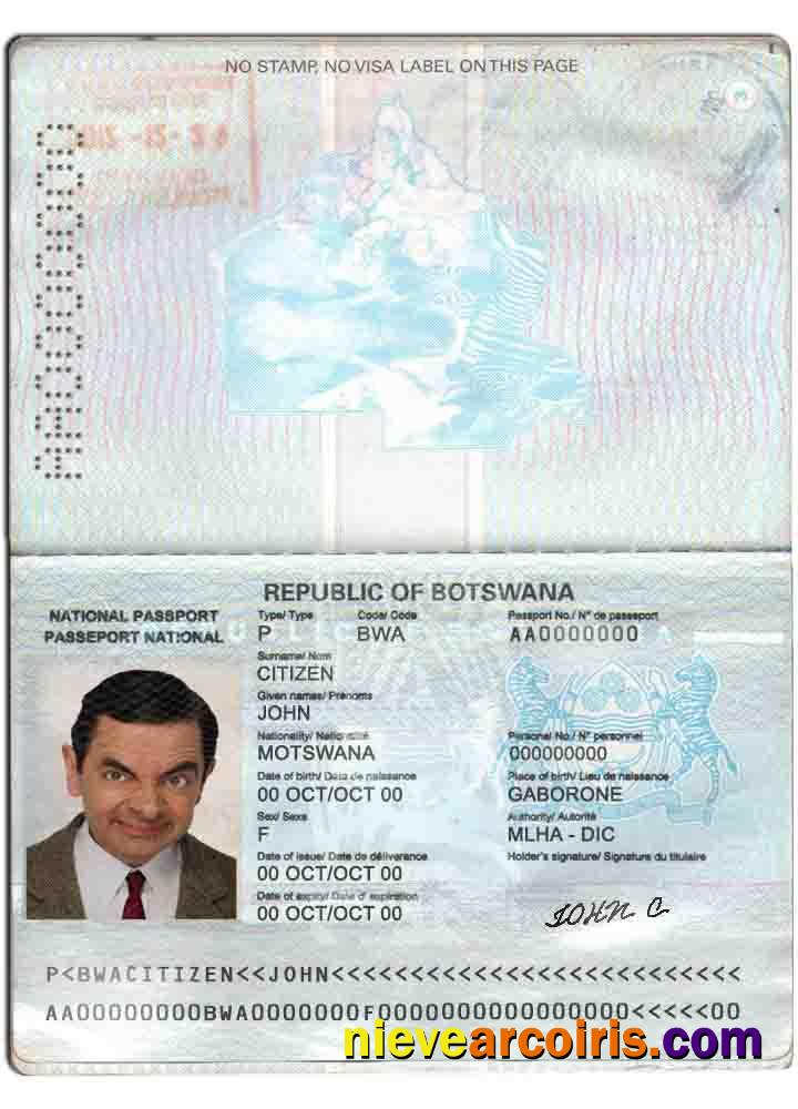 Botswana Passport Preview