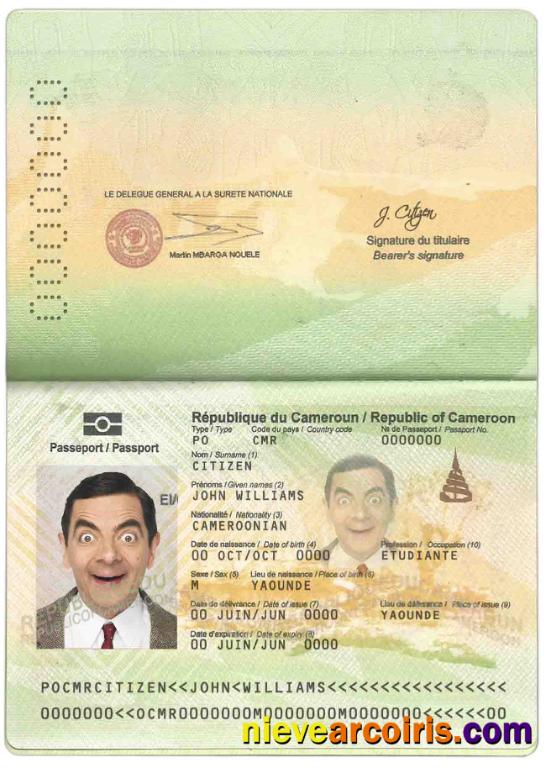 Cameroon Passport Preview