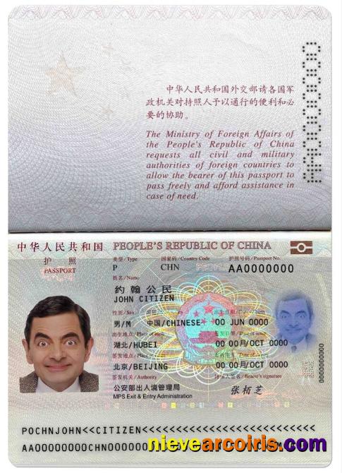 China Passport (2013 Present) Photolook