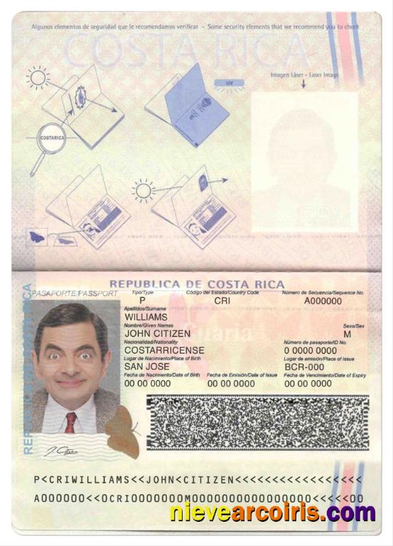 Costa Rica Passport Preview