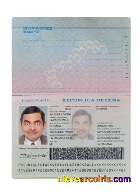 Cuba Passport 2018 Present Photolook