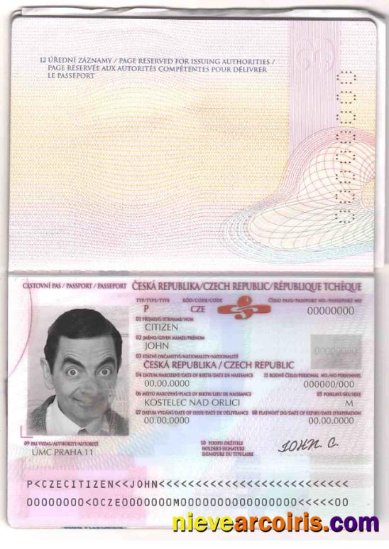 Czech Passport Preview
