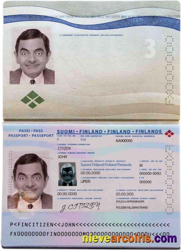 Finland Passport Sample