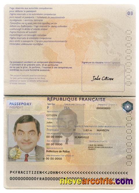 France Passport Version 2 Template