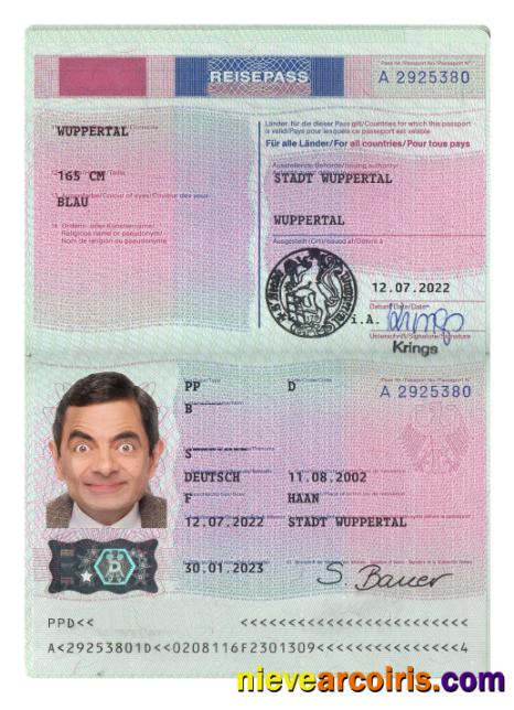 Germany Passport 2022 Present Photolook