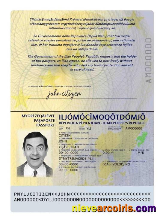 Ilia Passport Sample