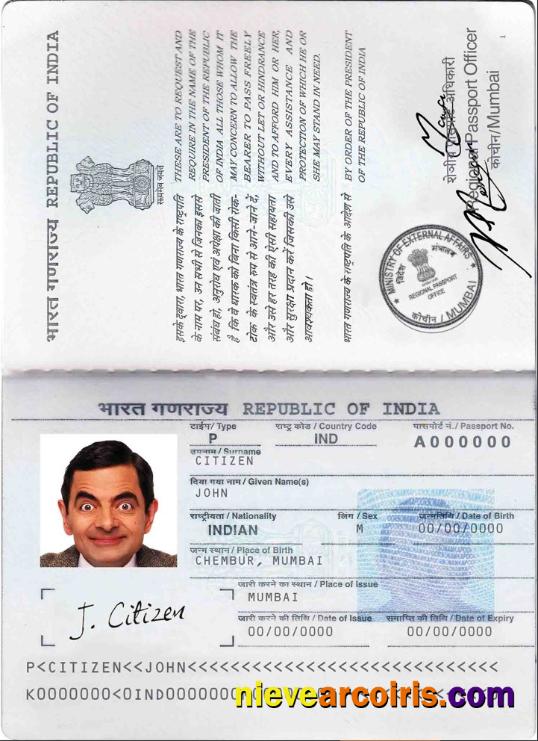 Realistic India Passport Template In PSD Format, Fully Editable, With All Fonts (2013 – Present)