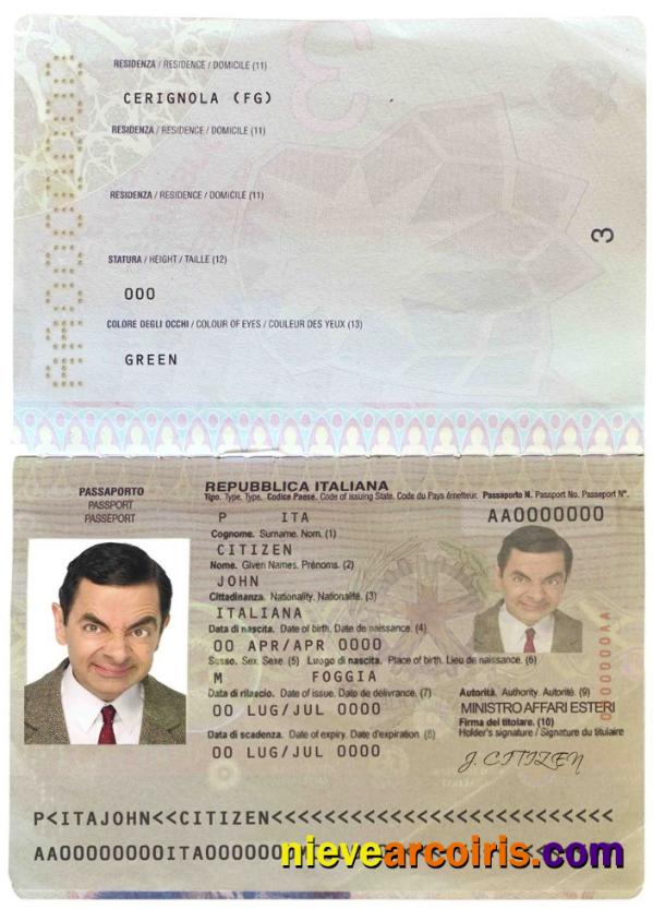 Italy Passport Photolook