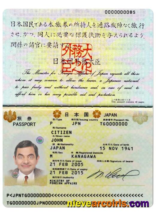 JAPAN Passport 2005 2015 Photolook