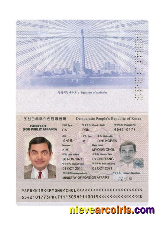 Korea Passport 2016 Present Photolook
