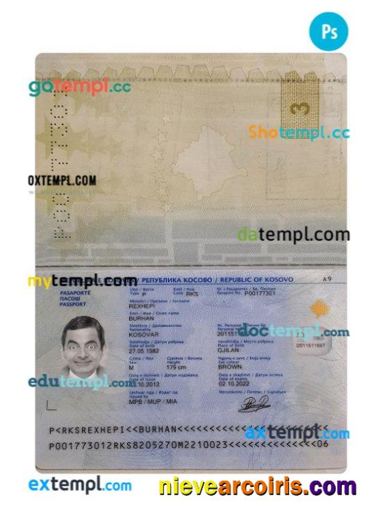 Kosovo Passport Sample