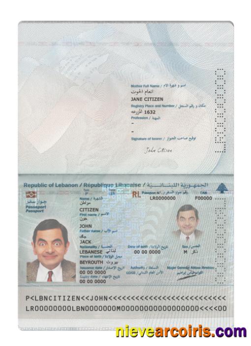 Lebanon Passport 2022 Present Preview