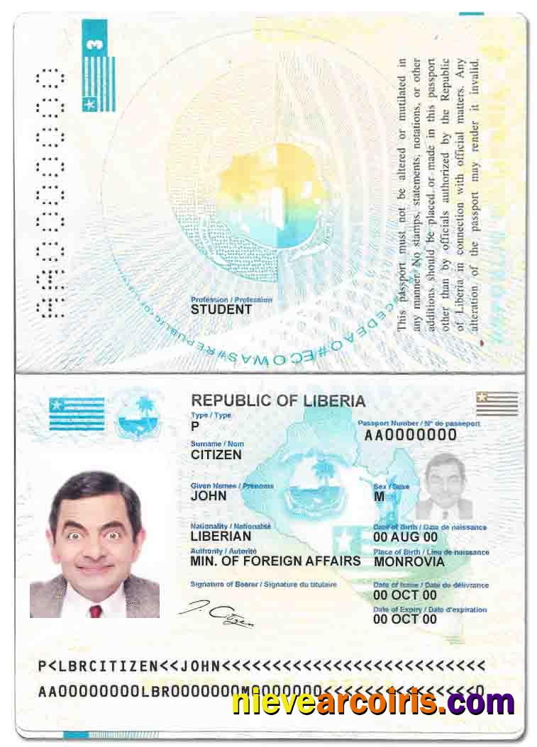 Liberia Passport Preview
