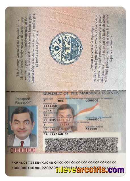 MARSHALL ISLANDS Pass Sample