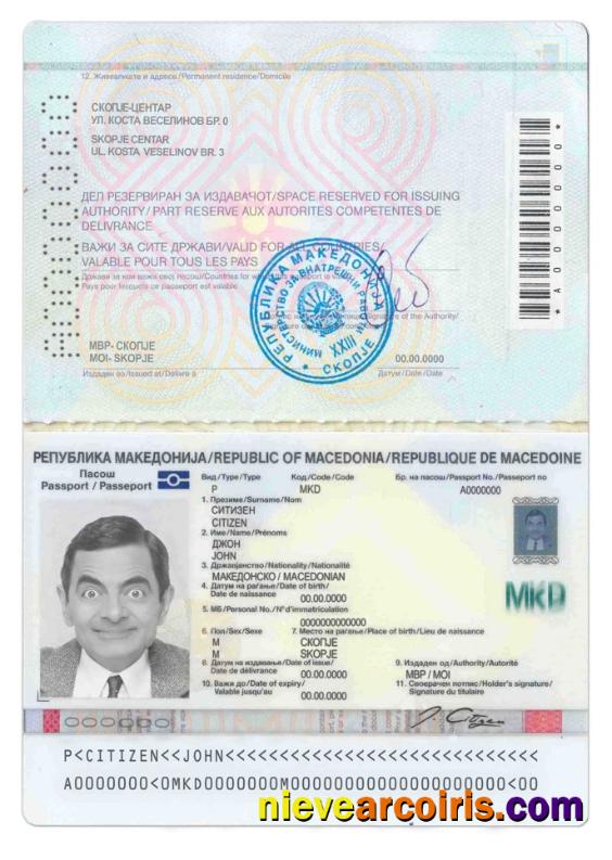 Macedonia Passport Photolook