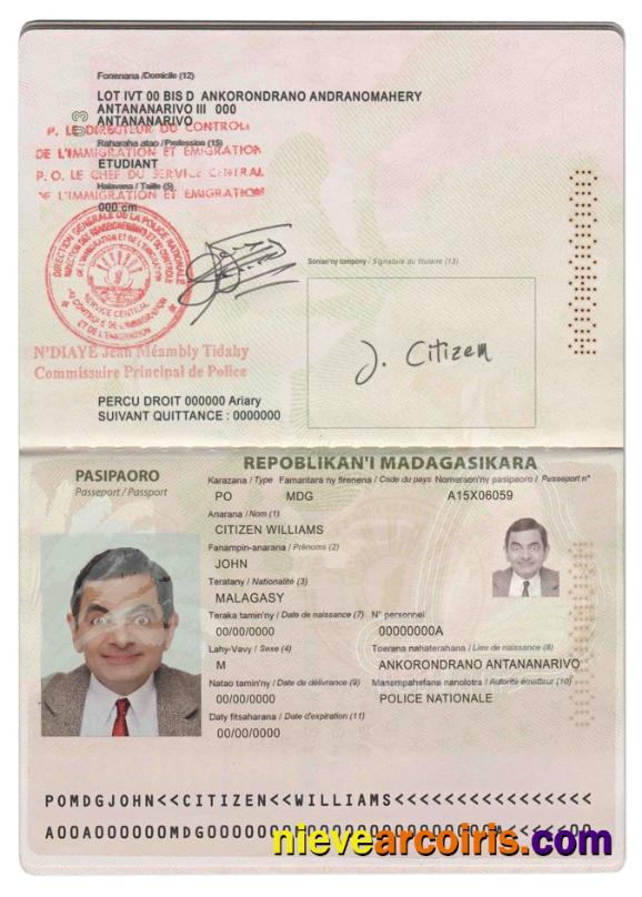 Madagascar Passport Preview