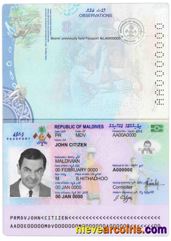 Maldives Passport Photolook