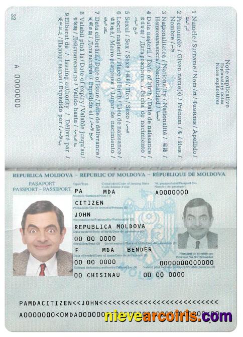 Moldova Passport Version 3 Photolook