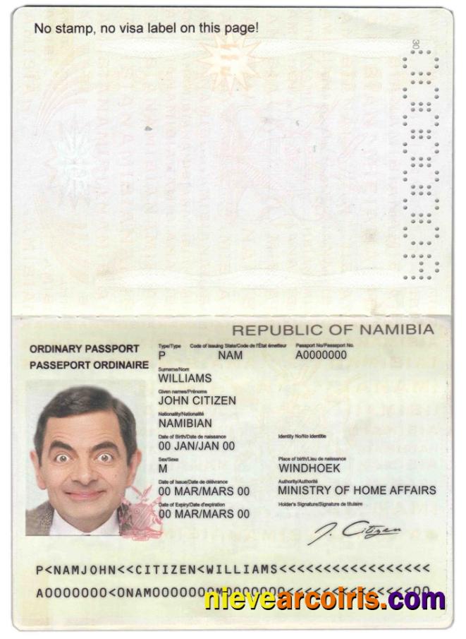 Namibia Passport Photolook